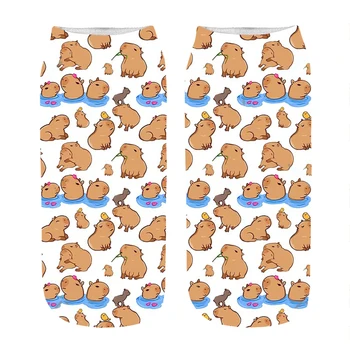 Kadın çorap kawaii Komik mutlu Kapibara Baskılı Çorap Kadın harajuku Mutlu Yenilik Rahat sevimli kız hediye Çorap kadınlar için