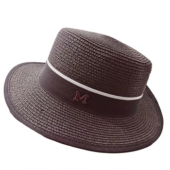 Kadın Şapka Yaz düz üst hasır şapka kadın güneşlik şapka plaj şapkası moda güneş koruyucu şapka Ayarlanabilir rahat güneş şapkası