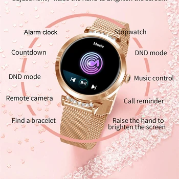 Kadınlar Yeni akıllı izle 1.09 İnç 240*240 Piksel Ultra İnce Spor İzci Spor Su Geçirmez Smartwatch Bayanlar Xiaomi Huawei için