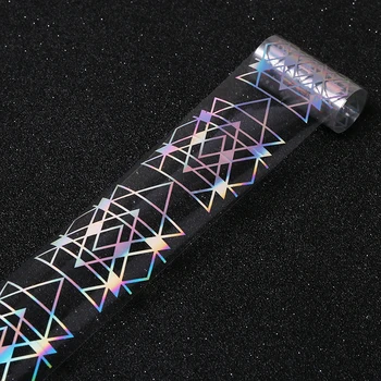 Kalp Holo İpuçları Pırıltılı Tırnak Folyoları Hologram Yıldızlı Gökyüzü Lazer Glitter Manikür Nail Art Transferi Sticker 100 * 4cm
