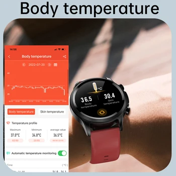 Kalp Kan Şekeri Akıllı EKG Monitör Kan Basıncı Vücut Sıcaklığı akıllı saat Erkekler Su Geçirmez Spor Takip Android ıos için