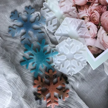 Kar tanesi Şekli silikon kalıp DIY Epoksi Reçine Masaüstü Dekorasyon Noel Serisi Kolye Dekorasyon Kar Tanesi silikon kalıp