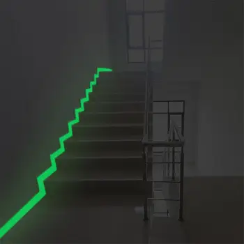 Karanlık bant aydınlık fotolüminesan/ışıldayan acil Rulo Güvenlik çıkış işaretleyicileri Merdiven Duvarları Adımları Çıkış İşareti