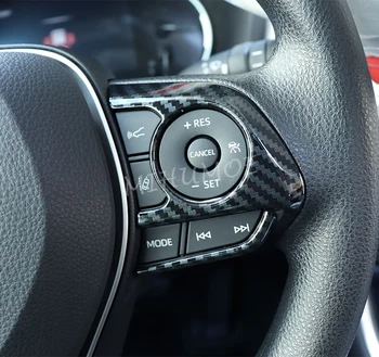 Karbon Fiber direksiyon Anahtarı Trimler Toyota RAV4 Corolla Çapraz Touring Spor Suzuki Swace 2019 2020 2021 2022