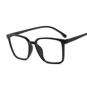 Kare Moda Erkek Gözlük Çerçeve Kadın Gözlük Şeffaf Cam Marka Retro Şeffaf Gözlük Kadın Erkek Optik Miyopi Gözlük