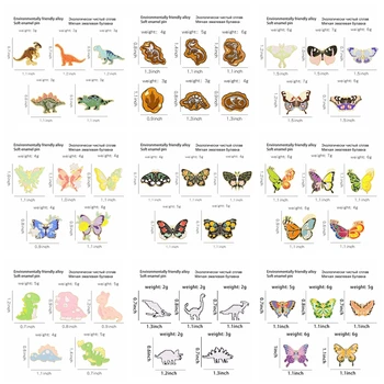 Karikatür Renkli Kelebek Emaye Pin Çiçek Güve Koleksiyonları Böcek Hayvan Kadınlar Sert Yaka Pin Alaşım Broş Rozeti Takı Hediye