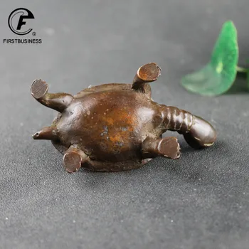 Katı Bakır Kaplumbağa Heykeli Masaüstü Süsler Vintage Pirinç Kaplumbağa Figürleri Oyuncak Modeli Ev Dekorasyon Aksesuarları Çay Pet