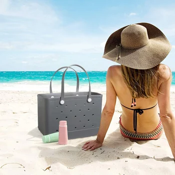 Kauçuk El Çantası Su Geçirmez Kum Geçirmez Açık Tote Çanta Taşınabilir Yaz Seyahat Plaj Çantaları Spor Çanta saklama çantası