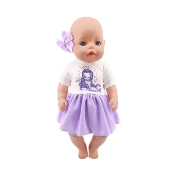 Kawaii Mor Serisi Bebek Aksesuarları Elbise Mayo Mini Yay Elbise 43Cm Yeniden Doğmuş Bebek 18 İnç Bebek Bebek DIY Oyuncak Hediyeler