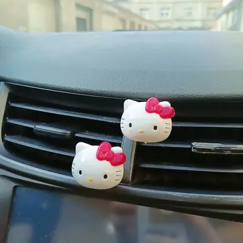 Kawaii Sanrioed Hello Kitty Araba Spreyi Hava Çıkış Dekorasyon Parfüm Aromaterapi Süsler Karikatür Araba Aksesuarları