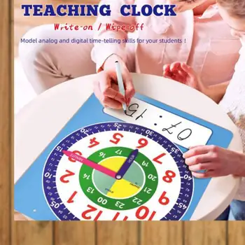 Kağıt saat eğitim Montessori oyuncak Homeschool Doğum günü hediyesi için