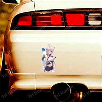 KCS112 Anime kız araba sticker PVC renkli Çıkartmalar su geçirmez etiket Araba Vücut Arka Cam