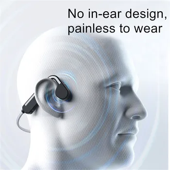 Kemik İletim Kulaklık Dahili 16GB Bellek kablosuz bluetooth Kulaklık IPX6 Su Geçirmez Kulaklık CVC Gürültü İptal Mic ile