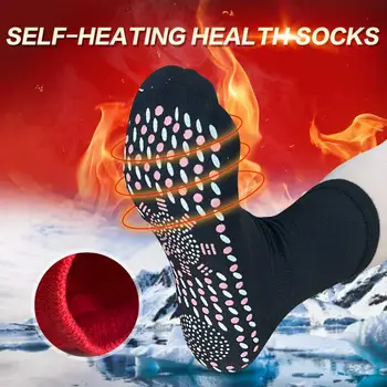 Kendinden ısıtmalı Manyetik Çorap Kadın Erkek Kendinden ısıtmalı Çorap Tur Manyetik Terapi Rahat Kış sıcak Masaj Çorap Baskı