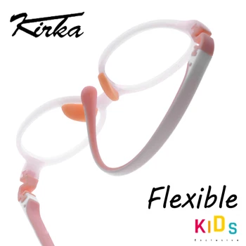 Kirka Optik Çocuk Gözlük Çerçeveleri TR90 Esnek Çocuklar Silikon Gözlük Bebek Gözlük Çocuklar Kauçuk Gözlük Pembe Unisex