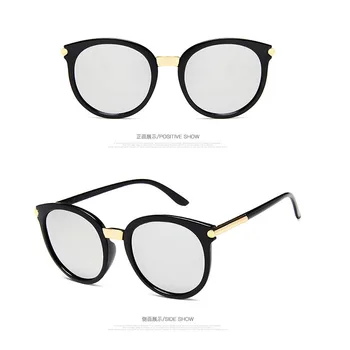 Klasik Yuvarlak Vintage Güneş Kadınlar Moda Marka Tasarım Ayna Gözlükleri Kadın Shades Retro Gafas Oculos De Sol UV400