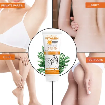Koltukaltı beyazlatıcı krem Diz Vajina Uyluk Kök Vücut Alanı Kaldırma Melanin Vitamini Beyazlatma Bakımı Cilt Aydınlatma Koyu Cilt için