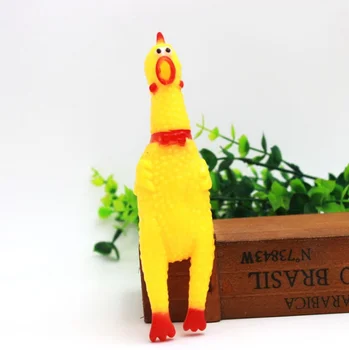 Komik Gag Tavuk Yenilik Döşeme Tavuk Çığlık Tavuk Oyuncaklar Stres giderici Oyuncaklar Sevimli Karikatür Kolye Hediye Çocuklar veya Yetişkinler için