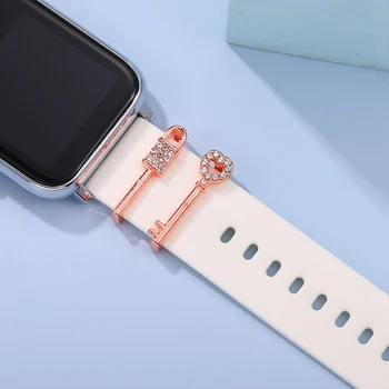 Kordonlu saat Takılar Komik Aracı Dekoratif Çivi Kolye çekici yüzük Takı Aksesuarları Apple Bilezik Takılar Silikon Kayış