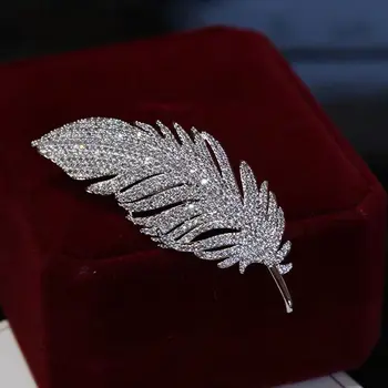 Kristal Tüy Broş Temizle Rhinestone Düğün Buket Dekorasyon Takı Güzel Broşlar Iğneler Hediye