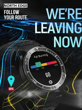 KUZEY KENAR XTREK Erkekler Spor akıllı saat GPS 360 * 360dpı Kalp Hızı SpO2 VO2 Max Stres 120 Spor Modu IOS android akıllı saat