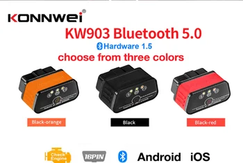 KW903 Vgate iCar Pro Bluetooth 5.0 OBDII BLE Düşük Güç Desteği Apple Android, Elm327 V1. 5 Bluetooth uyumlu Elm 327