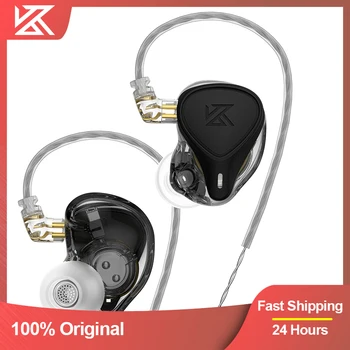 KZ ZEX Pro Kulak HİFİ Kulaklık Elektrostatik + Dinamik + Dengeli Ayrılabilir Kablo Kulaklık Gürültü İptal Spor Oyun Kulaklıklar