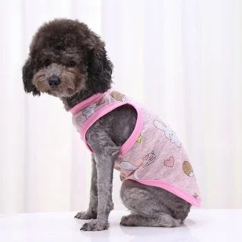 Köpek Yelekler Giyim Yaz Plaj Giysileri Yelek Kedi Tshirt Güneş koruma giyimi Karikatür Küçük Büyük Kedi Köpek Chihuahua Kostümleri