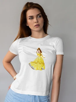 Küçük Denizkızı Ariel T-shirt Kadın Genç Tarzı Moda Disney Prenses Elbise Yaz 2022 Estetik Sevimli T Shirt Kızlar İçin