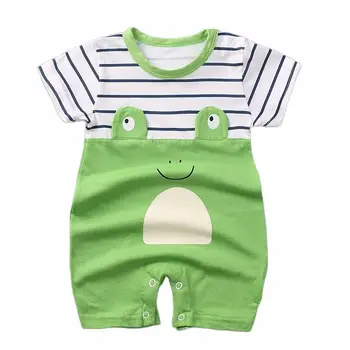 Kısa Kollu Tulum Yeni Doğan Bebek Giysileri Saf Pamuk Unisex Giyim Kız Ve Erkek Bebek Romper Yaz Sonbahar İçin