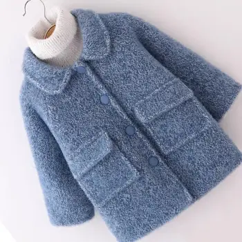 Kız Ceket çocuk ceketi İç Çamaşırı 2022 Artı Kadife Kalınlaşmak Sıcak Kış Sonbahar Okul pamuklu üst giyim Polar çocuk giyim