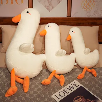 Kızlar için sevimli Ördek Peluş Oyuncak Yumuşak Oyuncak Bebek Uyuyan Güzel Ördek Yastık Şirin Ev Dekorasyon Doğum günü Hediyesi Çocuklar