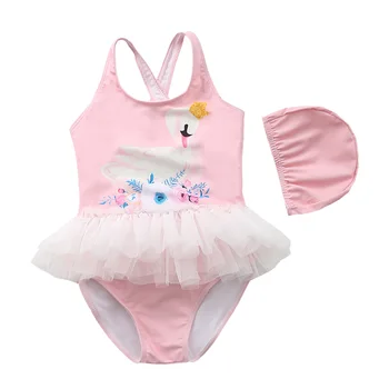 Kızlar Mayo Bale Tutu Elbise Toddler Bebek Mayo Kız Dantel Etekli Tek Parça Mayo Çocuklar Bikini Beachwear 1-12 yıl