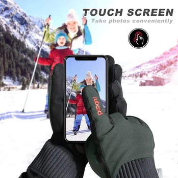 Kış Termal Eldiven 3M Thinsulate Kayak Soğuk Hava Su Geçirmez Dokunmatik Ekran Açık Bisiklet Şok geçirmez Tam Parmak Erkekler kadınlar