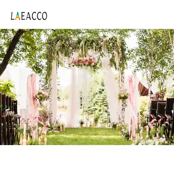 Laeacco Fotoğraf Arka Plan Düğün Duvar Çiçek Çelenk Parti Töreni Perde Aşk Sahne Fotoğraf Backdrop Photocall Photostudio