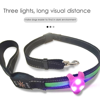 LED Parlayan köpek tasması Ayarlanabilir Yanıp Sönen Rechargea Aydınlık Yaka Gece Anti Kayıp Yaka Köpek Kedi Aksesuarları Malzemeleri Ürün