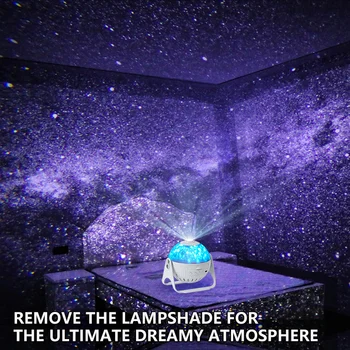 LED Yıldız gece ışıkları Galaxy Projektör 360° Döndür Planetaryum Yıldızlı Gökyüzü Projektör Lambası Çocuklar için Yatak Odası Dekor Gece Lambası