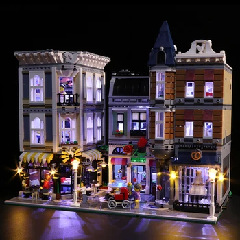 Led ışık Seti Lego 10255 Montaj Meydanı Uyumlu 15019 Yapı Taşları Creator Şehir Sokak Oyuncaklar (ışık Pil kutusu)