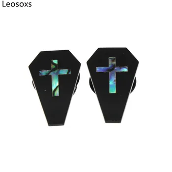 Leosoxs 1 Çift Akrilik Kabuk Çapraz Kulak Genişletici Piercing küpe moda takı Kadın Erkek Kulak Tıkaçları Tüneller 6-16mm