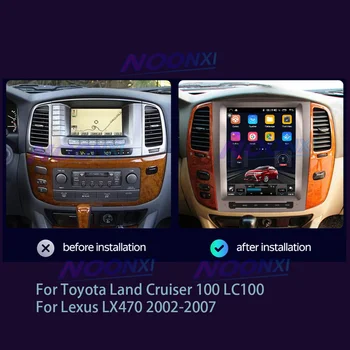 Lexus için LX470/Toyota Land Cruiser LC100 2002 2003 2004 2005 2006 2007 Tesla Ekran Araba Radyo Android Multimedya GPS Carplay