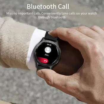 LIGE NFC Smartwatch Erkekler AMOLED 360 * 360 HD Ekran Her Zaman Ekran Zaman Bluetooth Çağrı Spor Su Geçirmez akıllı saat Xiaomi İçin