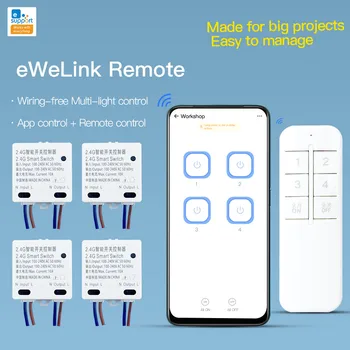 Lonsonho Ewelink 2.4 G RF akıllı anahtar modülü lamba tutucu Kablosuz Uzaktan Kumanda Akıllı Ev Alexa Google Ev İle Çalışır