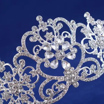 Lüks Kristal Rhinestones Kraliyet Prenses Gelin Tiaras yapay elmas taç kutlama taçları Gelin Bantlar Düğün saç aksesuarları
