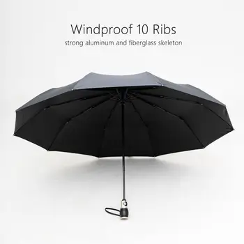 Lüks Otomatik Şemsiye Erkekler İş UV Koruma Katlanır güneş şemsiyesi Rüzgar Geçirmez 10 Kaburga Lüks Büyük Golf Şemsiye Yağmur Erkek