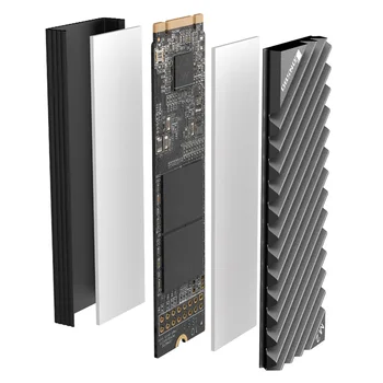 M. 2 SSD NVMe ısı emici soğutucu M2 2280 SSD sabit disk alüminyum ısı emici için termal ped ile masaüstü bilgisayar soğutucu termal conta