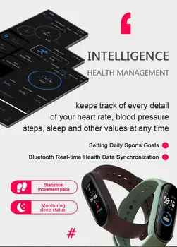 M5 akıllı saatler Akıllı Bant spor fitness takip chazı Pedometre Kalp Hızı Kan Basıncı Monitörü Bağlantı Bilezik Erkekler Kadınlar M5
