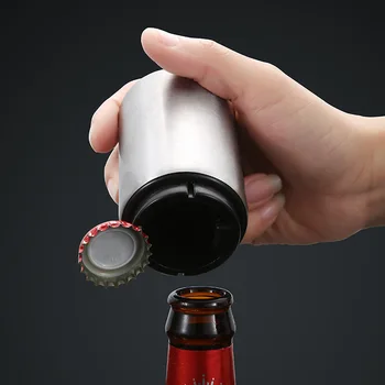 Manyetik Otomatik Bira şişe açacağı Paslanmaz Çelik Şarap Açacağı Taşınabilir Bar araçları Mutfak Alet noel hediyesi