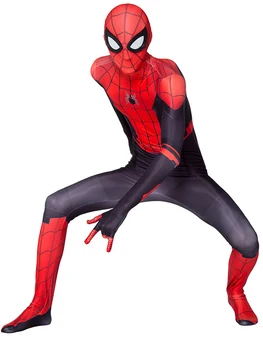 Marvel Cosplay Kostüm Peter Parker Takım Elbise Süper Kahraman Örümcek Adam Uzak Ev Cadılar Bayramı Partisi Hediye Bodysuit Çocuklar İçin Yetişkin