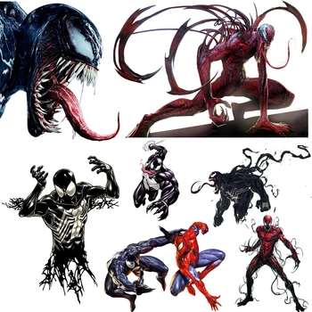 Marvel Süper Kahraman Venom ısı transferi çıkartmalar Yamalar Termoadesivos Para Ropa Giyim için Yamalar Demir on Transferler için Giyim