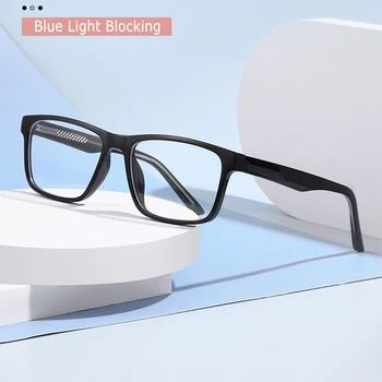 Mavi ışık engelleme gözlük anti-mavi ışın optik gözlük çerçevesi erkekler ve kadınlar için tam Jant dikdörtgen Unisex gözlük